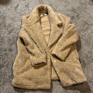 Arizona Jean Co Cozy Tan Teddy Coat
